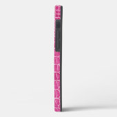 Hot Pink Imitate Krokodile Leder Personalisierter  Case-Mate iPhone Hülle (Rückseite / Links)