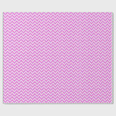 Hot Pink Imitats Glitzer & White Ikat Zickzack Geschenkpapier (Flach)