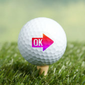 Hot Pink Impact Arrow Golfball (Insitu T-Shirt)