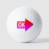 Hot Pink Impact Arrow Golfball (Vorderseite)