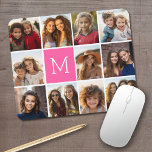 Hot Pink Instagramm Foto Collage Custom Monogram<br><div class="desc">Verwenden Sie bis zu 11 quadratische oder selbstständige Fotos,  um ein einzigartiges und persönliches Geschenk zu schaffen. Oder man behalte den Hipster Welpe und macht einen trendigen Sake. Wenn Sie die Bilder anpassen müssen,  klicken Sie auf das Werkzeug anpassen,  um Änderungen vorzunehmen.</div>