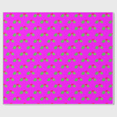 Hot Pink Jewel Bright Holmas Geschenkpapier (Flach)