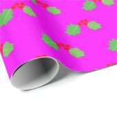 Hot Pink Jewel Bright Holmas Geschenkpapier (Rolleneckpunkt)