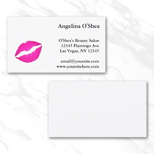 Hot Pink Kiss Visitenkarte