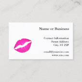 Hot Pink Kiss Visitenkarte (Vorderseite)