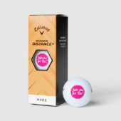 Hot Pink Lady Golfer Funny Golf Pub Typografie Golfball (Verpackungen)