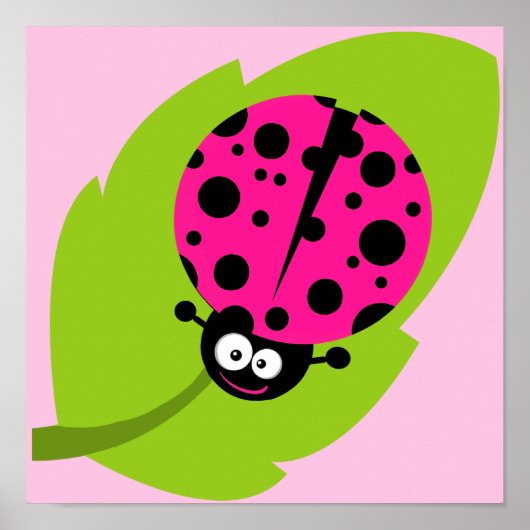 Hot Pink Ladybug Poster (Vorne)