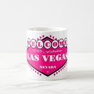 HOT PINK Las Vegas Unterschrift Tasse
