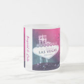 Hot Pink Las Vegas Wedding Keepake Mattglastasse (VorderseiteRechts)