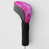 Hot Pink & Lavender Heards Personalisiert Golf Headcover (angewinkelt)