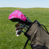 Hot Pink & Lavender Heards Personalisiert Golf Headcover (In SItu)