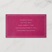 Hot Pink Leather | Grenze Visitenkarte (Rückseite)