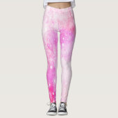 Hot Pink-Leggings | Space Galaxy Themenabende Leggings (Vorderseite)