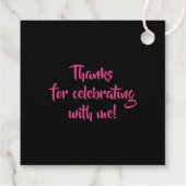 Hot Pink Leopard 16. Geburtstag Personalisiert Geschenkanhänger (Rückseite)