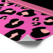 Hot Pink Leopard Baby Duschbanner Poster (Ecke)