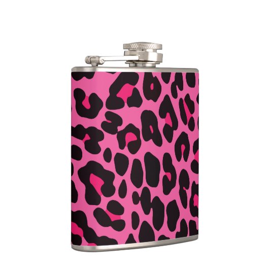 Hot Pink Leopard Flachmann (Rechts)