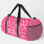 Hot Pink Leopard Muster Duffle Bag (Rechte Ecke)