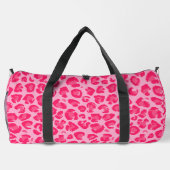 Hot Pink Leopard Muster Duffle Bag (Rückseite)