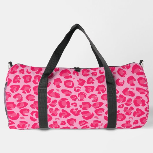 Hot Pink Leopard Muster Duffle Bag (Rückseite)