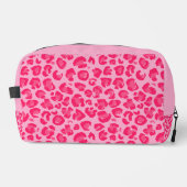 Hot Pink Leopard Muster Waschbeutel (Vorderseite)