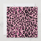 Hot Pink Leopard Princess Girl Baby Dusche Einladung (Rückseite)