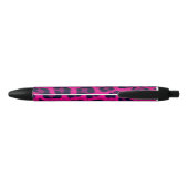 Hot Pink Leopard Print Animal Muster Kugelschreiber (Rückseite)