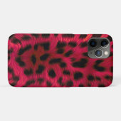 Hot Pink Leopard Print Faux Case-Mate iPhone Hülle (Rückseite (Horizontal))