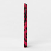 Hot Pink Leopard Print Faux Case-Mate iPhone Hülle (Hinten/Links)