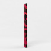 Hot Pink Leopard Print Faux Case-Mate iPhone Hülle (Hinten/Rechts)