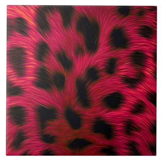 Hot Pink Leopard Print Faux Fliese (Vorderseite)