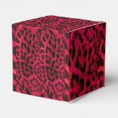 Hot Pink Leopard Print Faux  Geschenkschachtel (Rückseite)