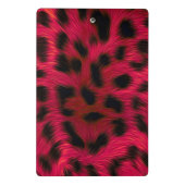 Hot Pink Leopard Print Faux Mini Klemmbrett (Rückseite)