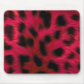 Hot Pink Leopard Print Faux Mousepad (Vorne)