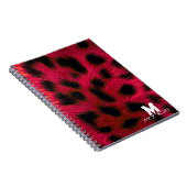Hot Pink Leopard Print Faux Notizblock (Rechte Seite)