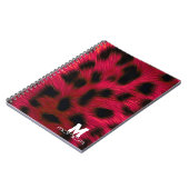 Hot Pink Leopard Print Faux Notizblock (Linke Seite)