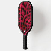 Hot Pink Leopard Print Faux Pickleball Schläger (Links)