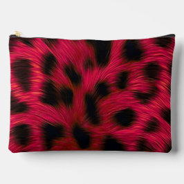 Hot Pink Leopard Print Faux Zubehörtasche