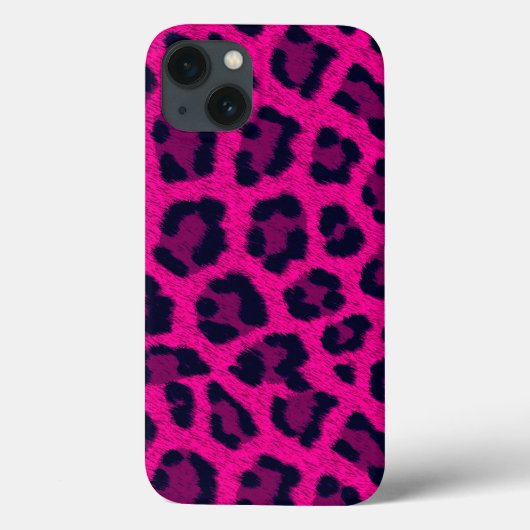 Hot Pink Leopard Print Phone Case (Rückseite)
