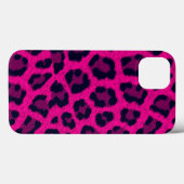 Hot Pink Leopard Print Phone Case (Rückseite (Horizontal))