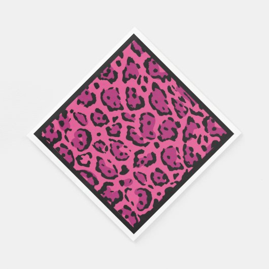 Hot Pink Leopard Printessin Serviette (Ecke)