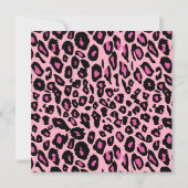 Hot Pink Leopard Quinceanera Einladung (Rückseite)