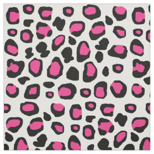 Hot Pink Leopard Spots Animal Print Teen Girl Stoff