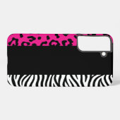 Hot Pink Leopard und Zebra Animal Print Samsung Galaxy Hülle (Rückseite (Horizontal))