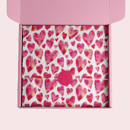 Hot Pink Liebe Herzmuster Seidenpapier