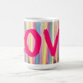 Hot Pink-LIEBE Kaffeetasse (Mittel)