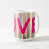 Hot Pink-LIEBE Kaffeetasse (VorderseiteRechts)