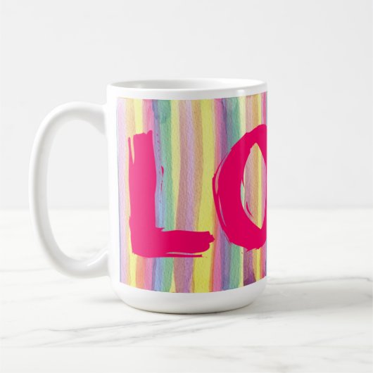 Hot Pink-LIEBE Kaffeetasse (Links)