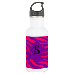 Hot Pink Lila Zebra Print 32.oz. Trinkflasche