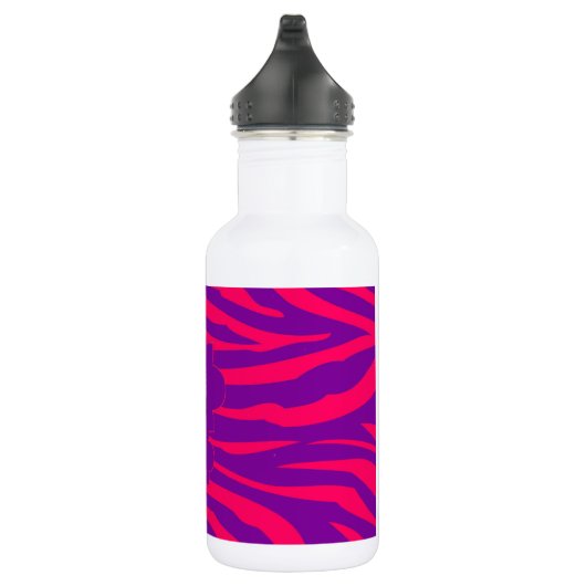 Hot Pink Lila Zebra Print 32.oz. Trinkflasche (Rechts)
