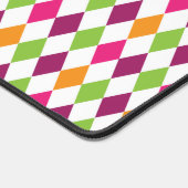 Hot Pink Lilie Diamond Pattern Schreibtischunterlage (Ecke)